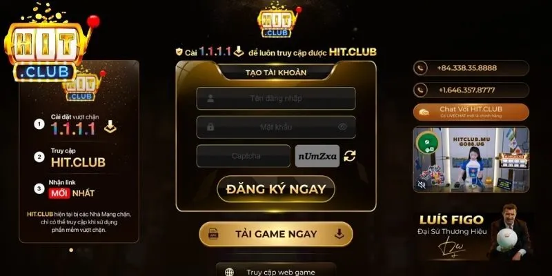 Thao tác đăng ký Hitclub điền biểu mẫu