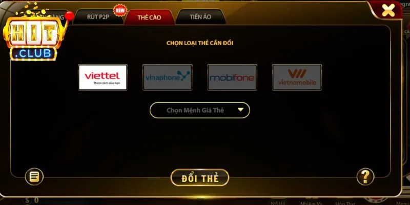 Thông tin kênh rút tiền Hitclub ngân hàng