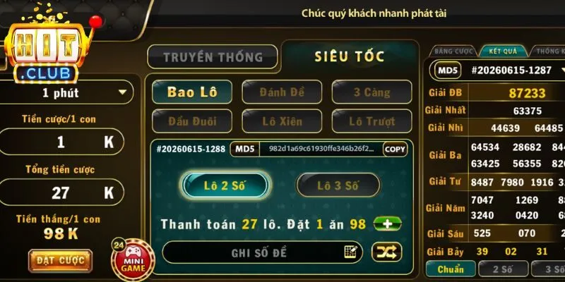 Loại hình mở thưởng siêu tốc hấp dẫn