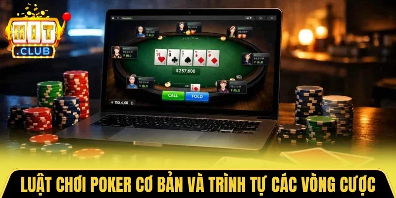 Luật chơi Poker cơ bản và trình tự các vòng cược
