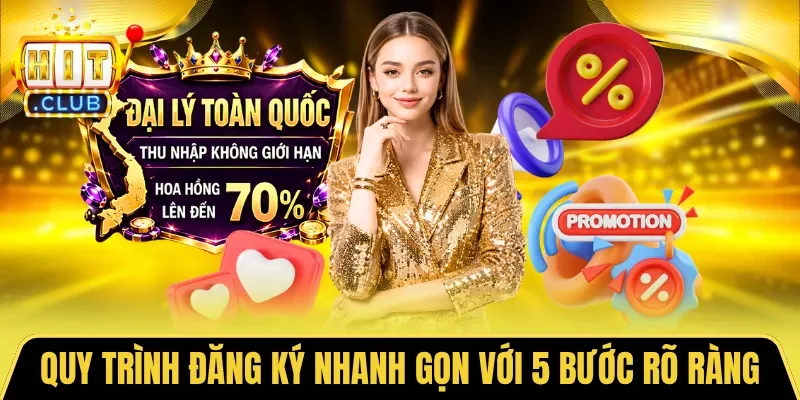 Quy trình đăng ký nhanh gọn với 5 bước rõ ràng