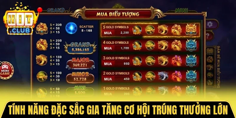 Tính năng đặc sắc gia tăng cơ hội trúng thưởng lớn